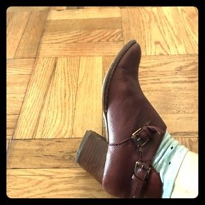 Oxblood Leather Anthropologie Booties!